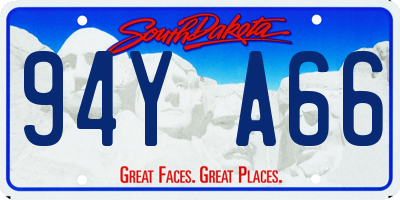 SD license plate 94YA66