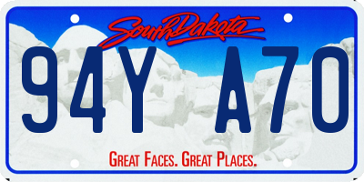 SD license plate 94YA70