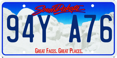 SD license plate 94YA76