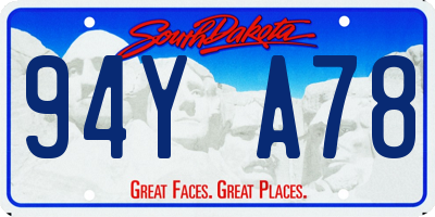 SD license plate 94YA78