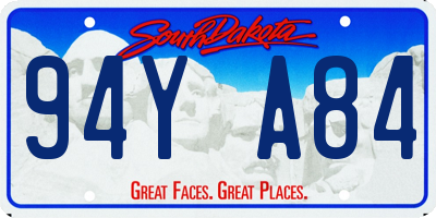 SD license plate 94YA84