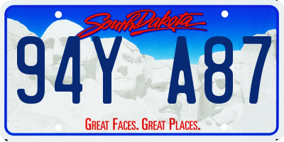 SD license plate 94YA87