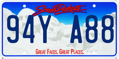 SD license plate 94YA88