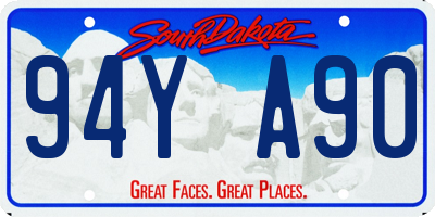 SD license plate 94YA90