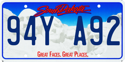 SD license plate 94YA92