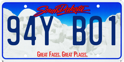 SD license plate 94YB01