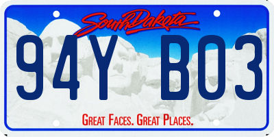 SD license plate 94YB03