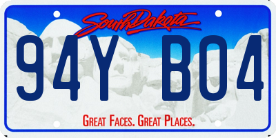 SD license plate 94YB04