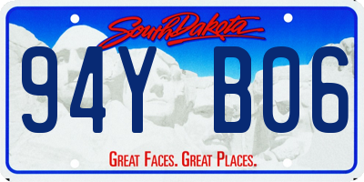 SD license plate 94YB06