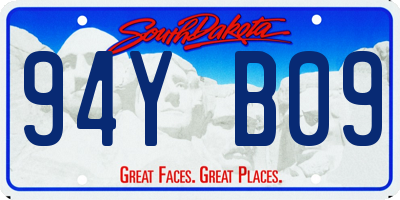 SD license plate 94YB09