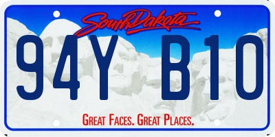 SD license plate 94YB10