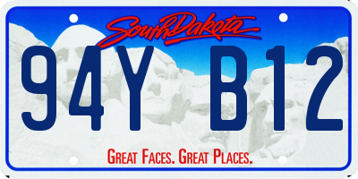 SD license plate 94YB12