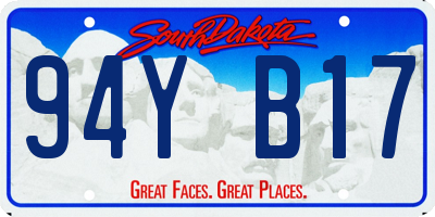 SD license plate 94YB17