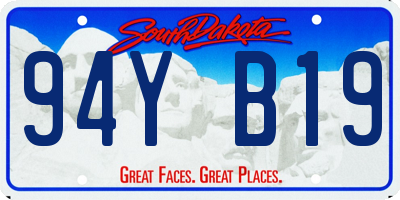SD license plate 94YB19