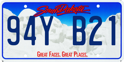 SD license plate 94YB21