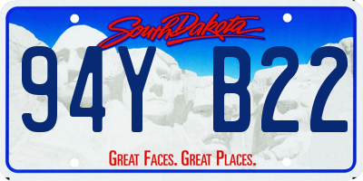 SD license plate 94YB22