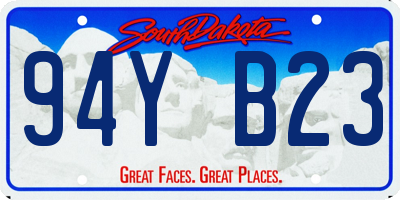 SD license plate 94YB23