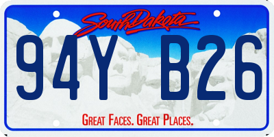 SD license plate 94YB26