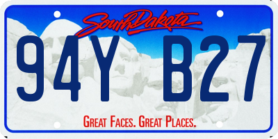 SD license plate 94YB27