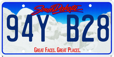 SD license plate 94YB28
