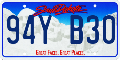 SD license plate 94YB30