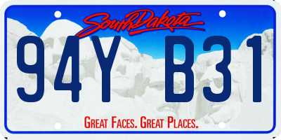 SD license plate 94YB31