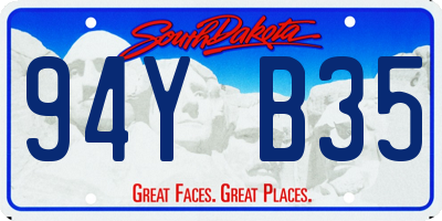 SD license plate 94YB35