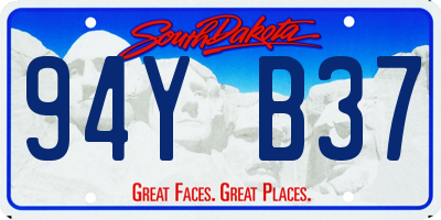 SD license plate 94YB37
