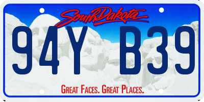 SD license plate 94YB39