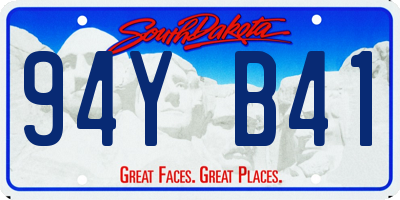 SD license plate 94YB41