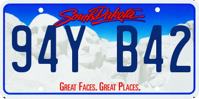 SD license plate 94YB42