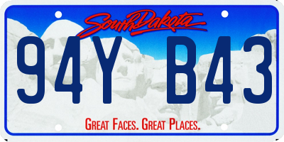 SD license plate 94YB43