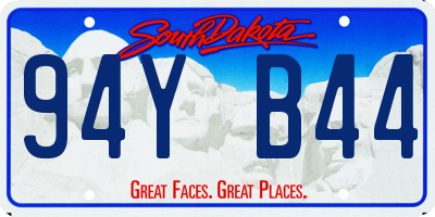 SD license plate 94YB44
