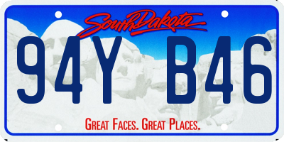 SD license plate 94YB46