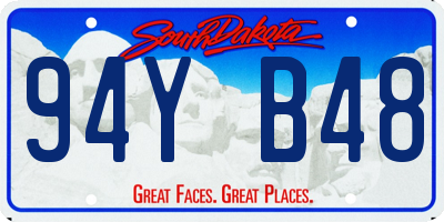 SD license plate 94YB48