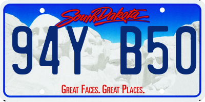 SD license plate 94YB50