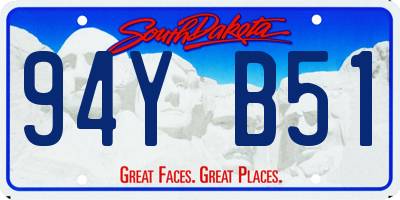 SD license plate 94YB51