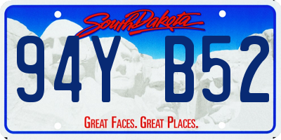 SD license plate 94YB52