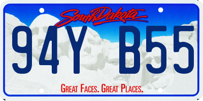 SD license plate 94YB55