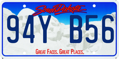 SD license plate 94YB56