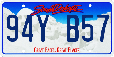 SD license plate 94YB57