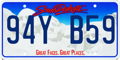 SD license plate 94YB59
