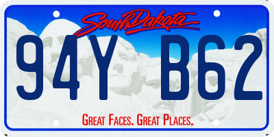 SD license plate 94YB62