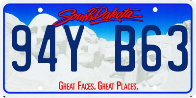 SD license plate 94YB63