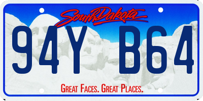 SD license plate 94YB64