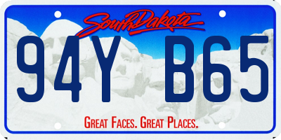 SD license plate 94YB65