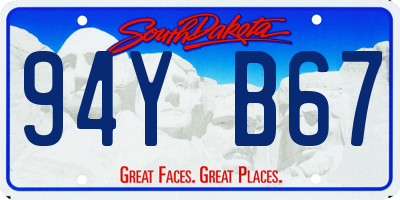 SD license plate 94YB67