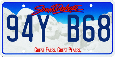 SD license plate 94YB68