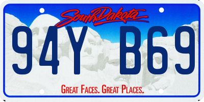 SD license plate 94YB69