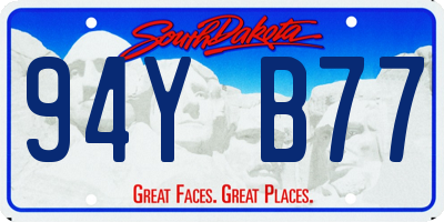 SD license plate 94YB77